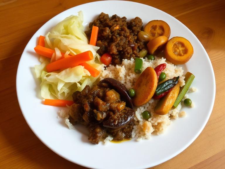 Veggie Plate plate at Mama Spice Jamaican Restaurant